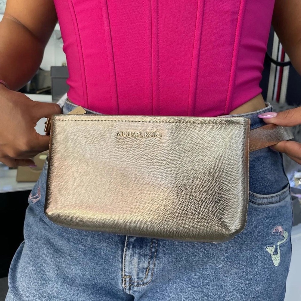 Michael Kors Gold Crossbody Bag - Picture 2 of 7